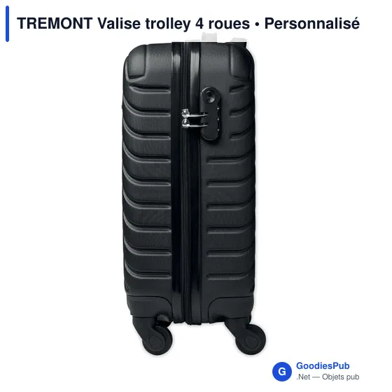 Valise trolley personnalisable TREMONT avec logo - 4 roues - Image 9