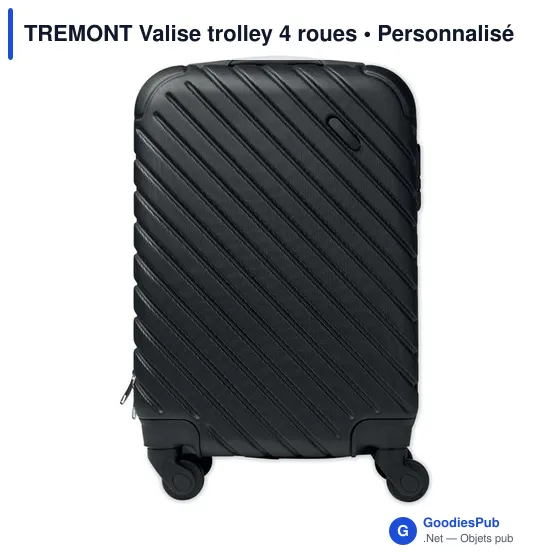 Valise trolley personnalisable TREMONT avec logo - 4 roues - Image 10