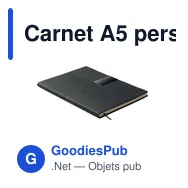 Carnet A5 personnalisable en PU souple avec logo - TREZE - Miniature 1