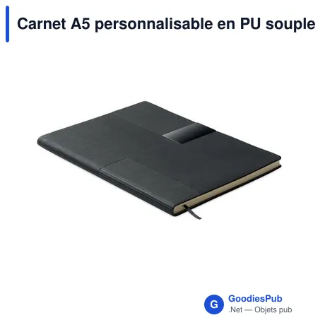 Carnet A5 personnalisable en PU souple avec logo - TREZE