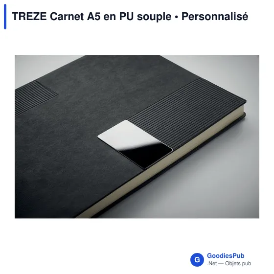 Carnet A5 personnalisable en PU souple avec logo - TREZE - Image 6