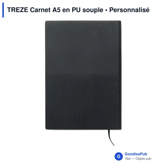 Carnet A5 personnalisable en PU souple avec logo - TREZE - Image 8