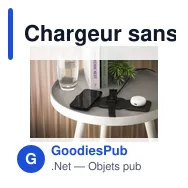 Chargeur sans fil personnalisable TriCharge Recycled PU avec logo - Miniature 11