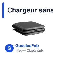 Chargeur sans fil personnalisable TriCharge Recycled PU avec logo - Miniature 6
