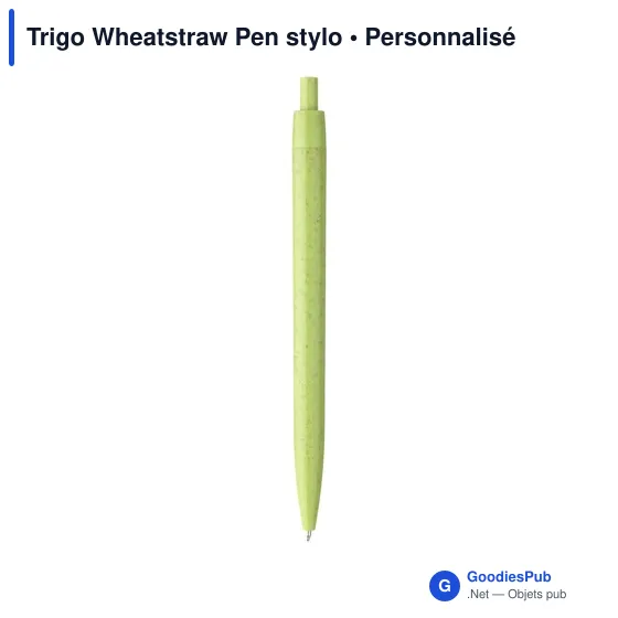 Stylo à bille personnalisable en paille de blé avec logo - Trigo Wheatstraw Pen - Image 2