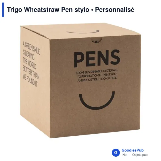 Stylo à bille personnalisable en paille de blé avec logo - Trigo Wheatstraw Pen - Image 3