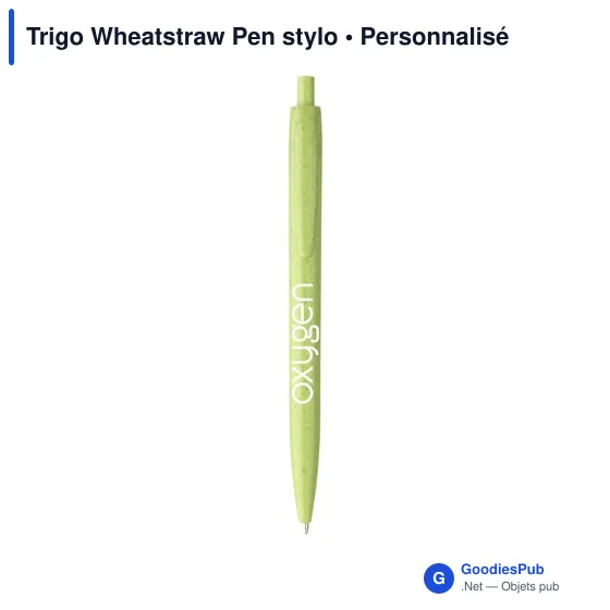 Stylo à bille personnalisable en paille de blé avec logo - Trigo Wheatstraw Pen - Image 5