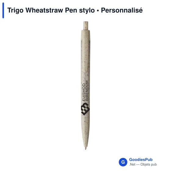 Stylo à bille personnalisable en paille de blé avec logo - Trigo Wheatstraw Pen - Image 6