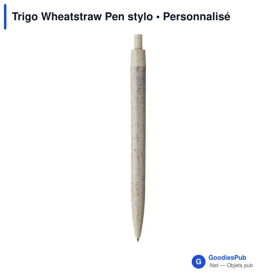 Stylo à bille personnalisable en paille de blé avec logo - Trigo Wheatstraw Pen - Image 7