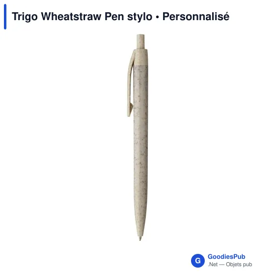 Stylo à bille personnalisable en paille de blé avec logo - Trigo Wheatstraw Pen - Image 10
