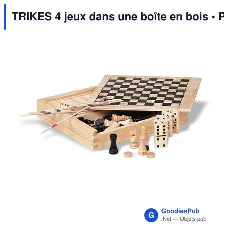 TRIKES 4 jeux dans une boîte en bois