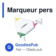 Marqueur personnalisable TrioMarker avec logo - 3 couleurs fluorescentes - Miniature 1