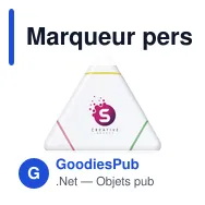 Marqueur personnalisable TrioMarker avec logo - 3 couleurs fluorescentes - Miniature 2