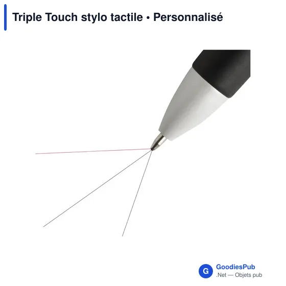 Stylo tactile personnalisable Triple Touch avec logo - Image 2