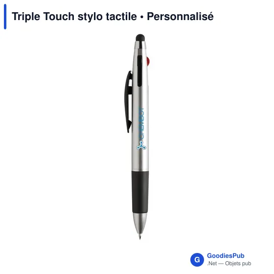 Stylo tactile personnalisable Triple Touch avec logo - Image 11