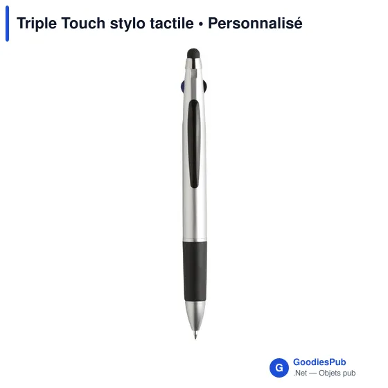 Stylo tactile personnalisable Triple Touch avec logo - Image 12