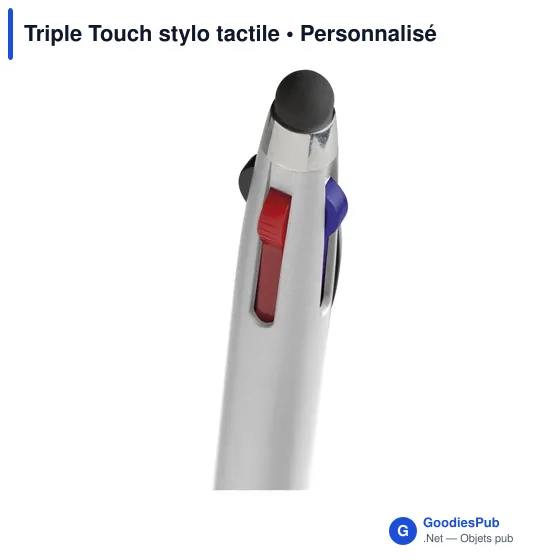 Stylo tactile personnalisable Triple Touch avec logo - Image 9