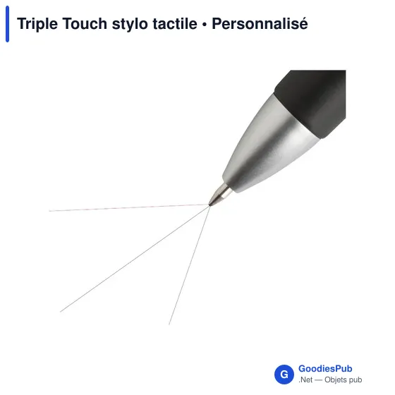 Stylo tactile personnalisable Triple Touch avec logo - Image 10