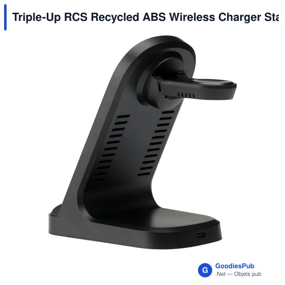 Chargeur sans fil personnalisable Triple-Up RCS avec logo - Image 3