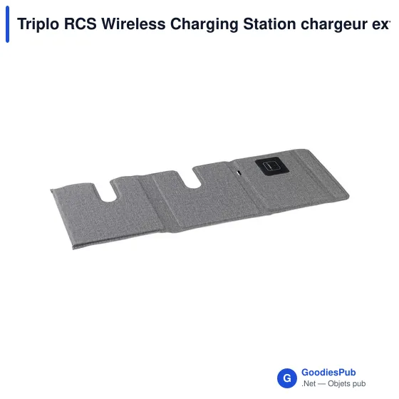 Chargeur sans fil personnalisable Triplo RCS pour logo d'entreprise - Image 3