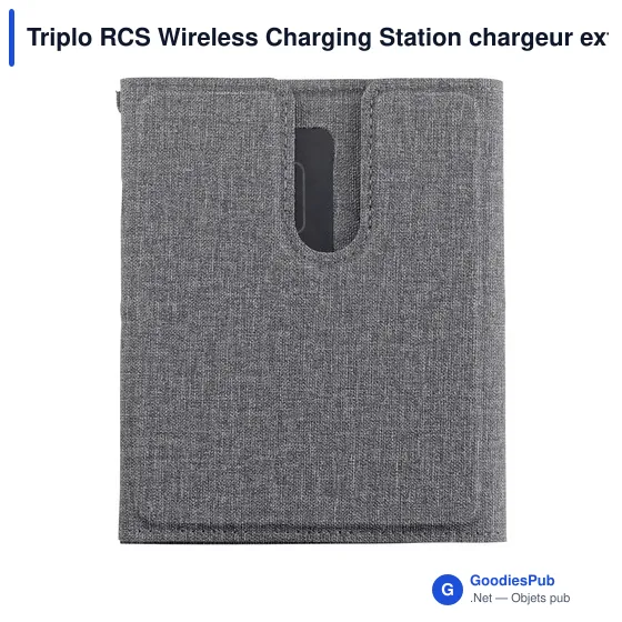 Chargeur sans fil personnalisable Triplo RCS pour logo d'entreprise - Image 7