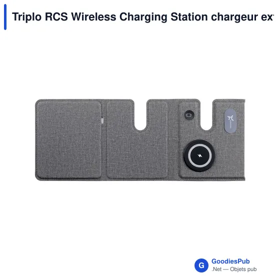 Chargeur sans fil personnalisable Triplo RCS pour logo d'entreprise - Image 8