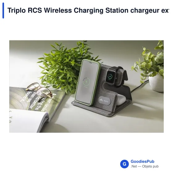 Chargeur sans fil personnalisable Triplo RCS pour logo d'entreprise - Image 10