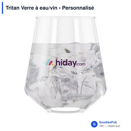 Verre à eau/vin personnalisable en Tritan avec logo - HappyGlass - Image 2