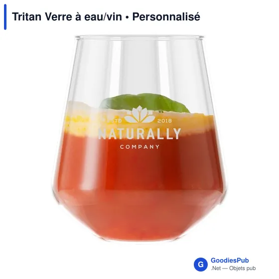 Verre à eau/vin personnalisable en Tritan avec logo - HappyGlass - Image 3