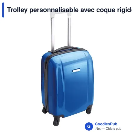 Trolley personnalisable avec coque rigide en ABS - Veronaavec logo