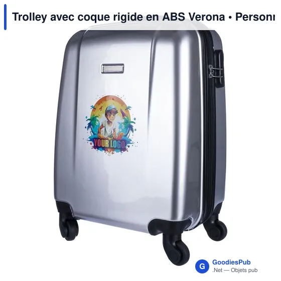 Trolley personnalisable avec coque rigide en ABS - Veronaavec logo - Image 12