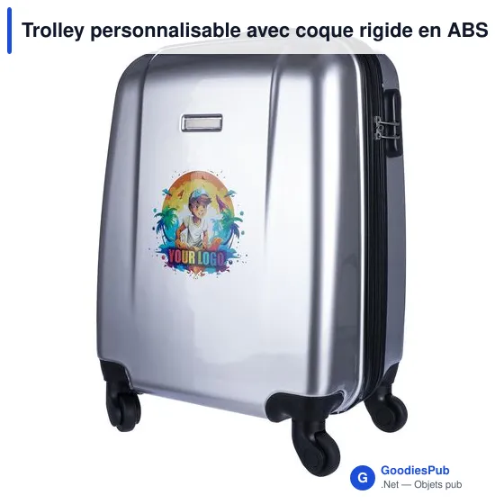 Trolley personnalisable avec coque rigide en ABS - Veronaavec logo - Image 3