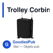 Trolley personnalisable Corbin avec logo pour vos voyages d'affaires - Miniature 1