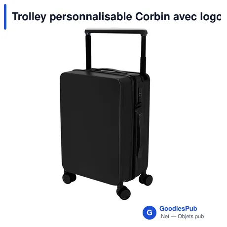 Trolley personnalisable Corbin avec logo pour vos voyages d'affaires