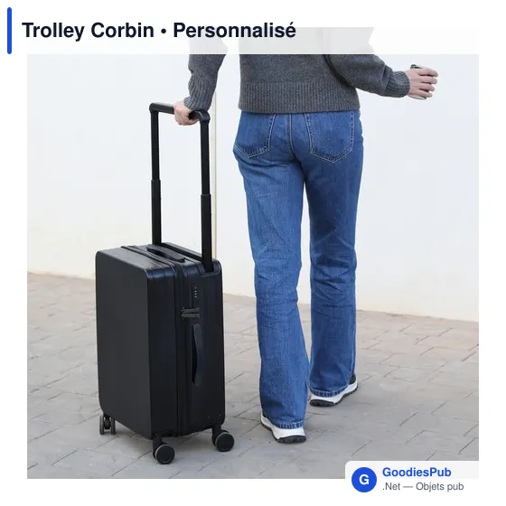 Trolley personnalisable Corbin avec logo pour vos voyages d'affaires - Image 11