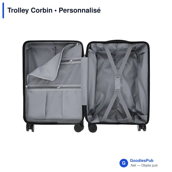 Trolley personnalisable Corbin avec logo pour vos voyages d'affaires - Image 12