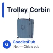 Trolley personnalisable Corbin avec logo pour vos voyages d'affaires - Miniature 3