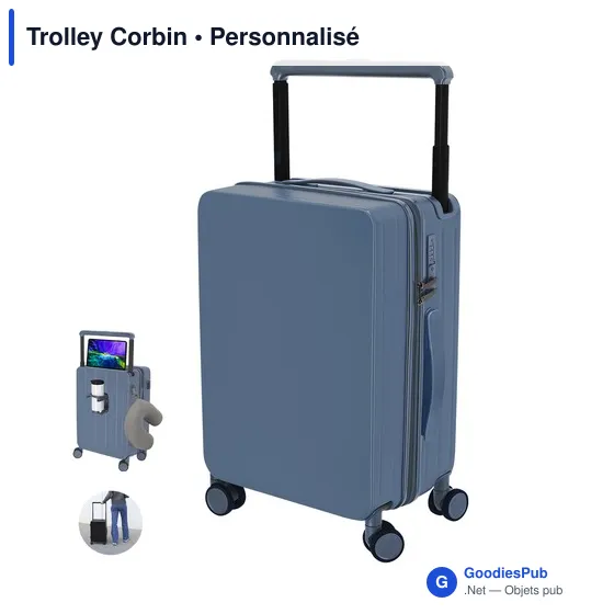 Trolley personnalisable Corbin avec logo pour vos voyages d'affaires - Image 8
