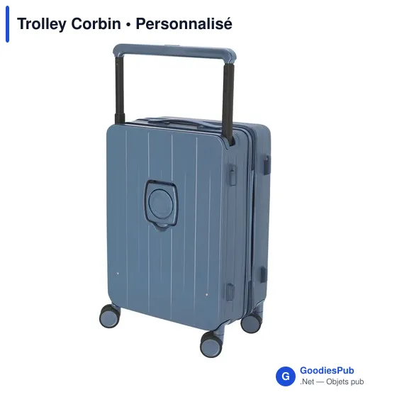Trolley personnalisable Corbin avec logo pour vos voyages d'affaires - Image 9