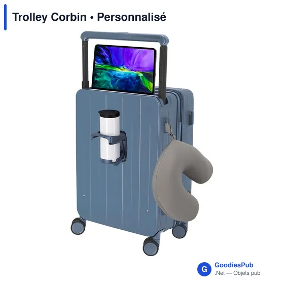 Trolley personnalisable Corbin avec logo pour vos voyages d'affaires - Image 10
