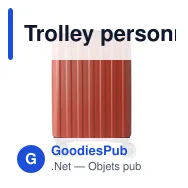 Trolley personnalisable en ABS avec coque rigide - Alaricavec logo - Miniature 1