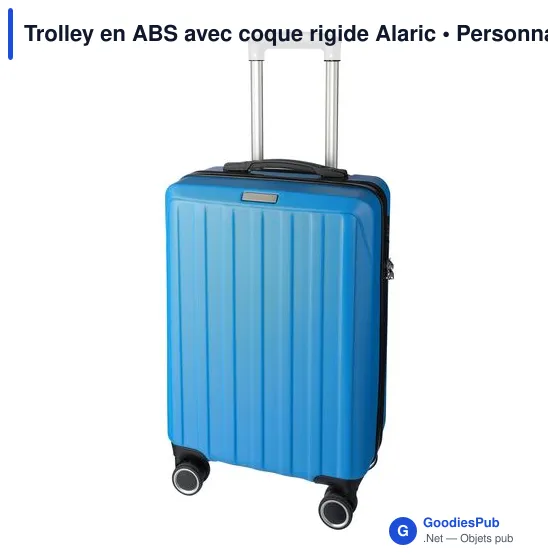Trolley personnalisable en ABS avec coque rigide - Alaricavec logo - Image 2
