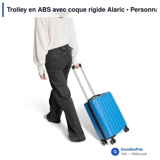 Trolley personnalisable en ABS avec coque rigide - Alaricavec logo - Image 3