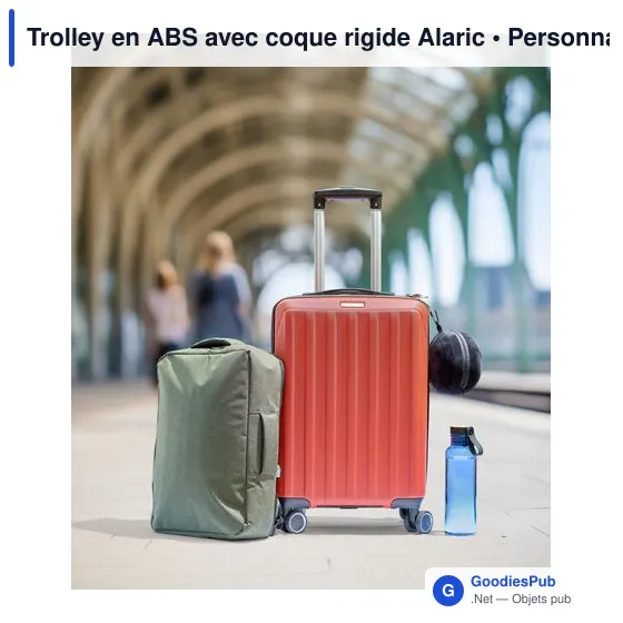 Trolley personnalisable en ABS avec coque rigide - Alaricavec logo - Image 8