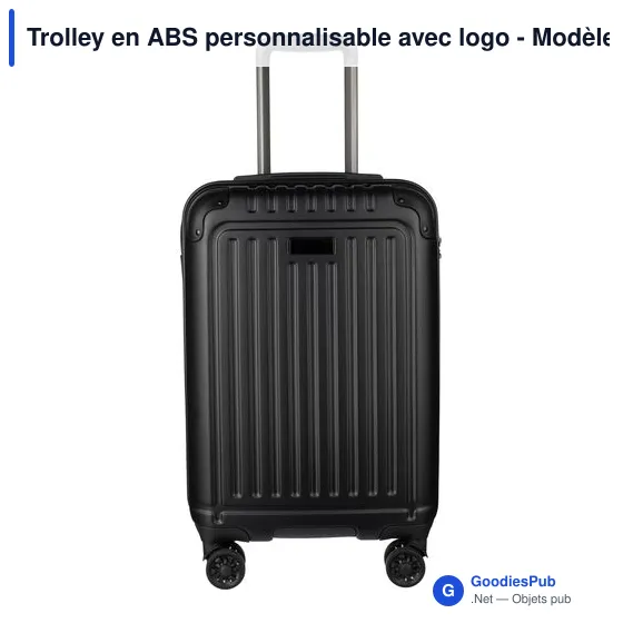 Trolley en ABS personnalisable avec logo - Modèle Elke - Image 1