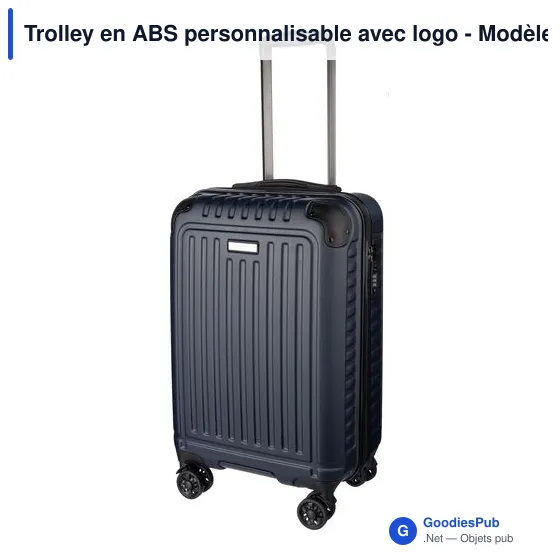 Trolley en ABS personnalisable avec logo - Modèle Elke - Image 2
