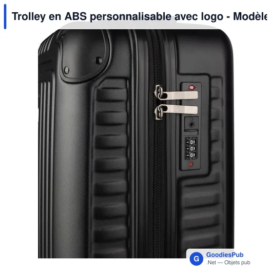 Trolley en ABS personnalisable avec logo - Modèle Elke - Image 11