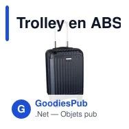 Trolley en ABS personnalisable avec logo - Modèle Elke - Miniature 3