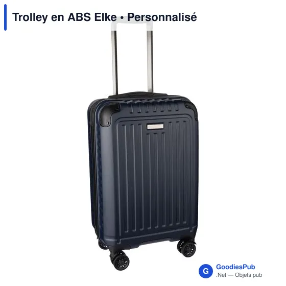 Trolley en ABS personnalisable avec logo - Modèle Elke - Image 3