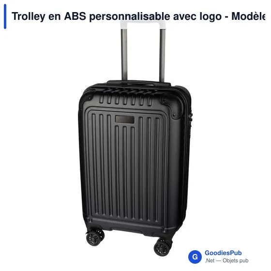 Trolley en ABS personnalisable avec logo - Modèle Elke - Image 6